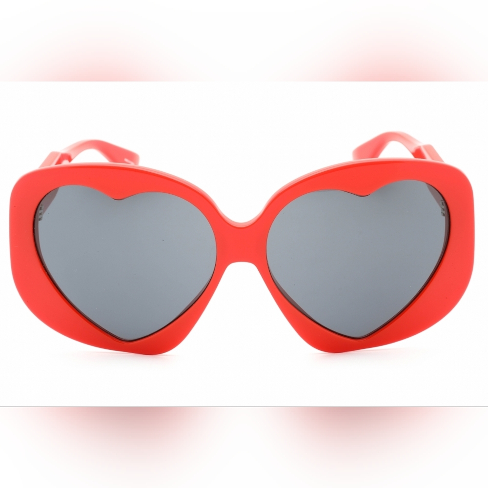 Moschino MOS152/S, Women’s Sunglasses, Red Heart Sunglasses with Gray Lenses - Picture 2 of 9